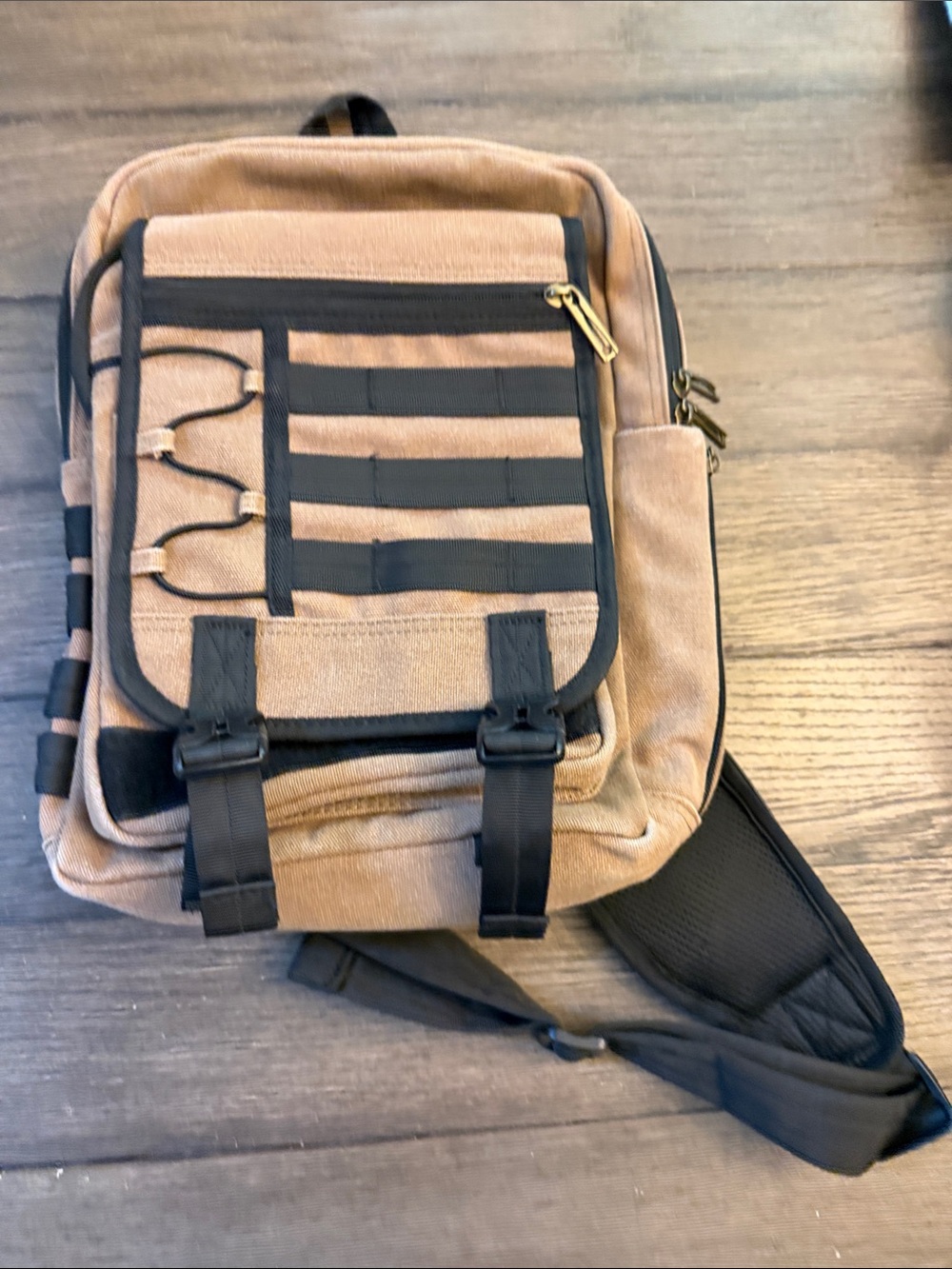 Sling bag chest shoulder laptop backpack
